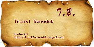 Trinkl Benedek névjegykártya