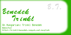 benedek trinkl business card